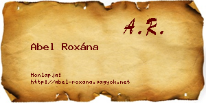 Abel Roxána névjegykártya